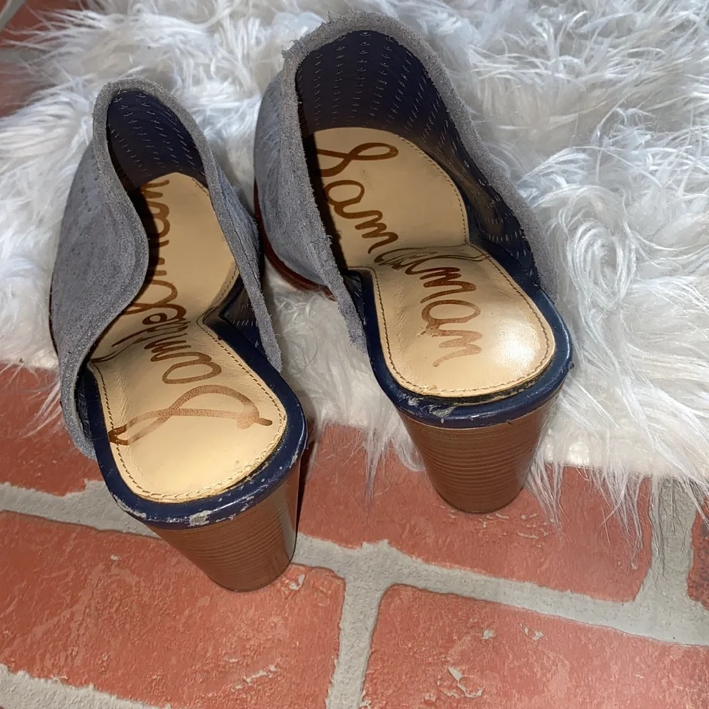 Sam Edelman bates stormy blue leather booties